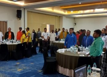 KPU Mimika Bersama 18 Parpol Bahas Penyiapan Rumusan Kebijakan Pemunguan Suara Pemilu 2024