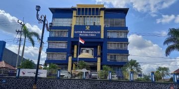 Gedung Kantor Pelayanan Pajak Pratama Mimika yang terletak di Jalan Cenderawasih.(Foto : Dok./Koranpapua.id)