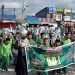 Peserta pawai ta'aruf 01 Muharram 1445 H dari Pesantren DDI memasuki finish di Lapangan Eks Pasar Swadaya, Rabu 19 Juli 2023. (Foto : Redaksi/Koranpapua.id)