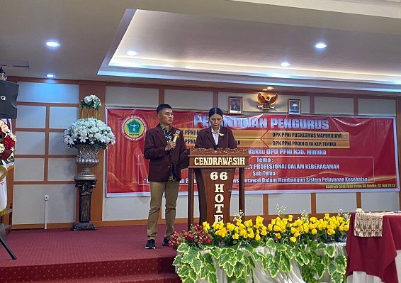 Ns. Antonius dan Ns Anastasia, Master of Ceremony Pelantikan Pengurus empat DPK PNNI Kabupaten Mimika