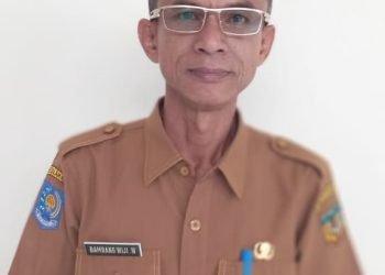 Bambang Wiji. W, Kepala BPBJ Mimika. (Foto : Redaksi/Koranpapua.id)