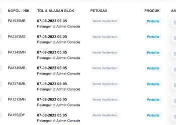 Plat nomor polisi mobil yang barcotnya dicabut Pertamina. (Foto : Ist./Koranpapua.id)