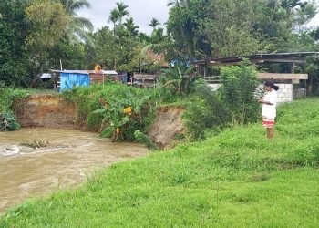 Empat Rumah dan Dua Kandang Babi Warga RT 09 Wanagon Nyaris Hanyut Terbawa Banjir