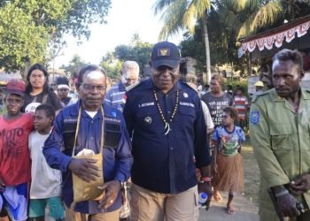 Kominfo Mimika Survei Lokasi Pembangunan BTS di Kampung Manasari 