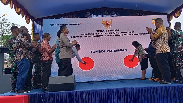 Freeport Serahkan Fasilitas Pengolahan Air Bersih Senilai Rp150 Miliar ke Pemkab Mimika
