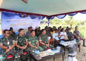 Danlanud Yku dan Alice Irene Wanma Hadiri Vicon Gernas Ketahanan Pangan 2023 Bersama Wapres 