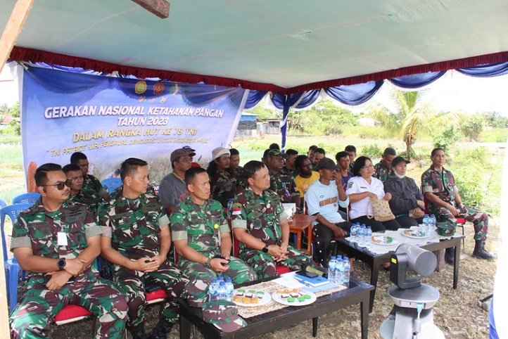 Danlanud Yku dan Alice Irene Wanma Hadiri Vicon Gernas Ketahanan Pangan 2023 Bersama Wapres 