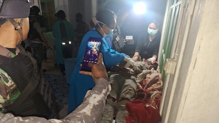 Salah satu orang korban serangan KKB di Kabupaten Puncak, Papua. (Foto: Ist/Redaksi Koranpapuaid)