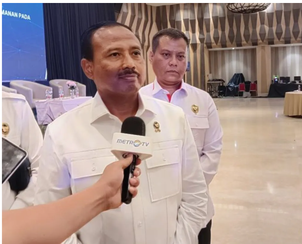 Deputi Bidang Koordinasi Politik Dalam Negeri Kemenkopolhukam Heri Wiranto saat menyampaikan keterangan di Jakarta, Selasa (21/11/2023). (foto. ist/koranpapuaid)