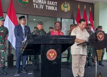 Prabowo Resmikan Rumah Sakit Kesdam XVII Cenderawasih di Timika 