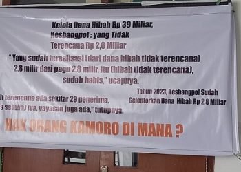 Dana Hibah Belum Dibayar, Philipus dan Yance Palang Kantor Bakesbangpol Mimika