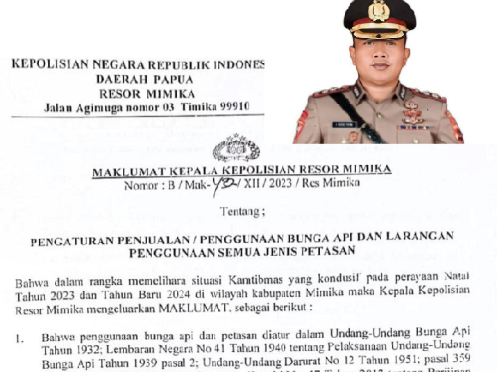 Kapolres Tegaskan 24-25 Desember Dilarang Perjualbelikan Kembang Api yang Keluarkan Suara Ledakan