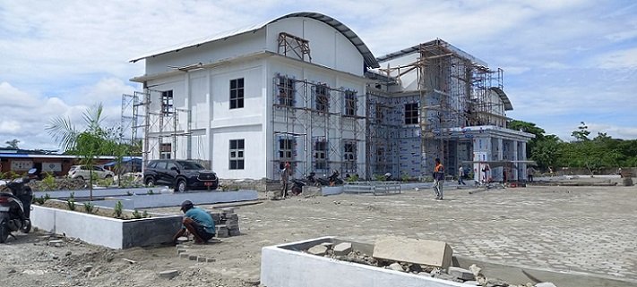 Dianggarkan Rp14 Miliar, Sampai Akhir Desember 2023 Pembangunan Gedung KPU Mimika Belum Rampung