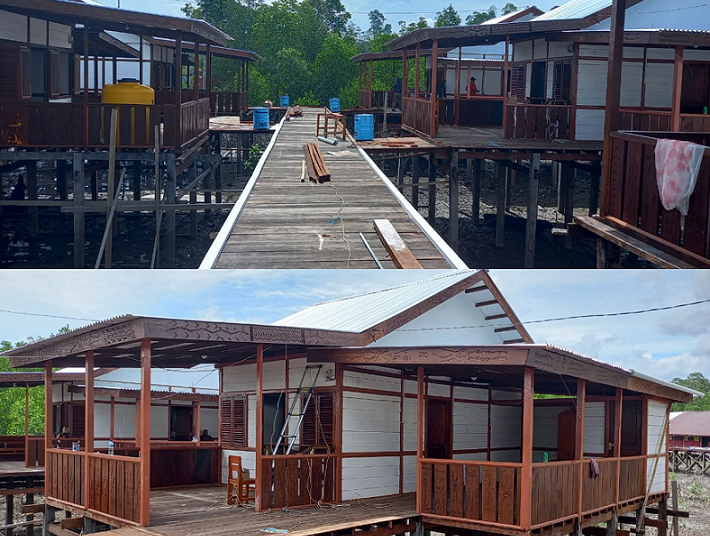Pembangunan 14 Unit Rumah untuk Warga Kamoro sudah 90 Persen, Lengkap dengan Listrik dan Fasilitas Rumah Tangga