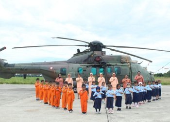 Mengenal Lebih Dekat Dunia Dirgantara, 23 Murid PAUD Angkasa Berkunjung ke Lanud Timika