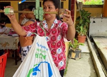 Gandeng Bhayangkari dan Puskesmas, Polsek Miru Rutin Giatkan Pelayanan Posyandu