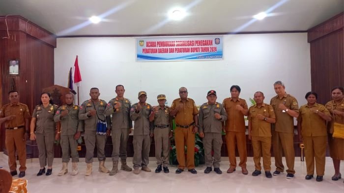 Satpol PP Mimika Sosialisasi Perda dan Perbup Kepada Pemdis, Kelurahan dan Pelaku UMKM