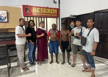 Opsnal Polsek Miru Ringkus Pelaku Pengeroyakan di Timika Indah