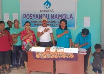 Posyandu Namola Resmi Dibuka, Kadistrik Miru Janji Salurkan PMT Setiap Bulan