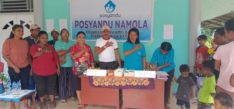 Posyandu Namola Resmi Dibuka, Kadistrik Miru Janji Salurkan PMT Setiap Bulan