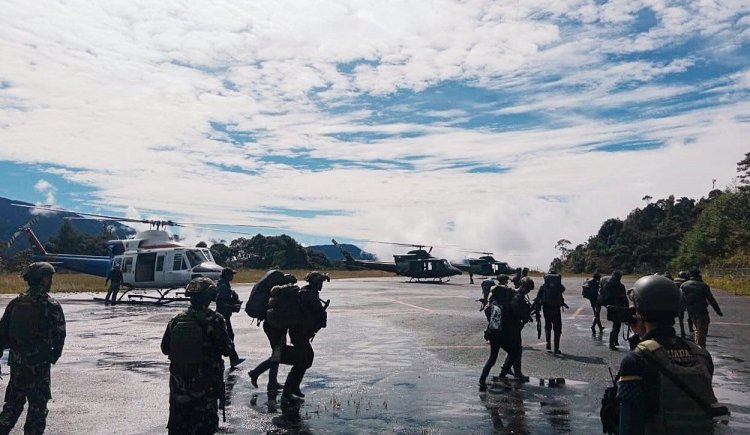 Tiga Hari Diserang KKB, Satgas Blukar Brimob dan Nanggala Kopasus Diterjunkan ke Homeyo Intan Jaya