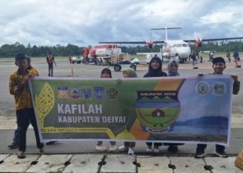 Kabupaten Deiyai Kontingen Pertama Peserta MTQ yang Tiba di Timika