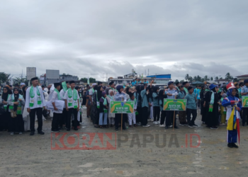 Dilepas John Rettob, Pawai Ta’aruf MTQ XXX Se-Papua Diikuti Ribuan Peserta