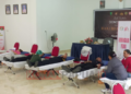 Jelang HUT Bhayangkara, Polres Mimika Gandeng RSUD dan PMI Gelar Aksi Donor Darah