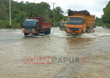 Sungai Meluap, Jalan Poros SP2-SP5 Terendam Air