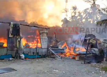 Kebakaran Hebat di Kota Timika, Hanguskan 28 Unit Rumah
