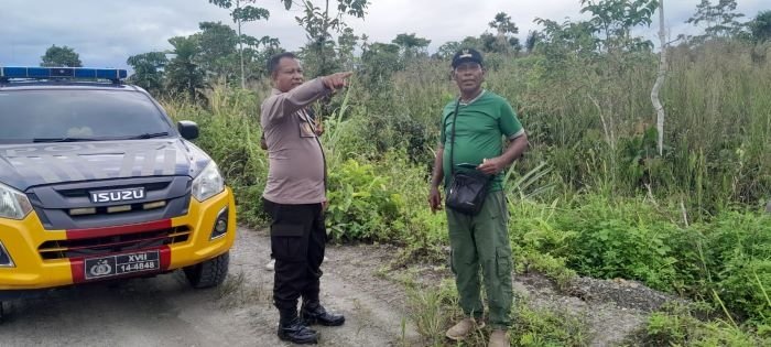 Pastikan Keamanan Kampung, Kasat Shabara Polres Mimika Patroli Hingga Mile 21