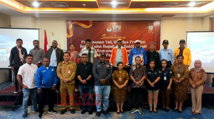 Sosialisasi Penyusunan Visi Misi untuk Calon Kepala Daerah, KPU Mimika Hadirkan Kepala Bappeda