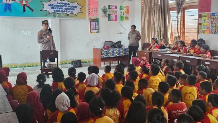 Kapolsek Miru Berikan Pemahaman Seputar Bullying di SD Koperapoka I