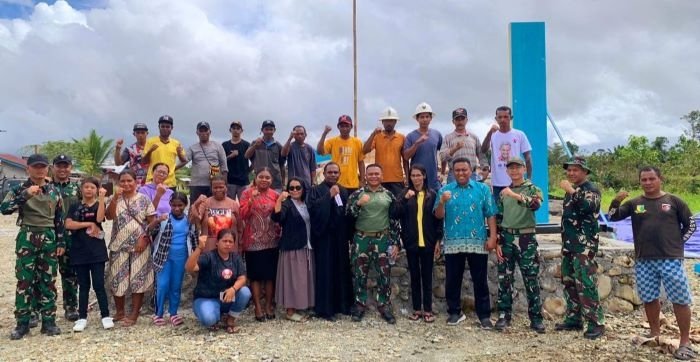 Satgas Koops TNI Habema Beri Bantuan Pembangunan Dua Gereja di Mimika dan Nduga