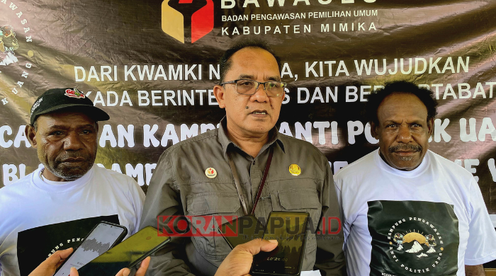 Bawaslu Mimika Canangkan Anti Politik Uang, Dihadiri Deputi Bidang Dukungan Teknis Bawaslu RI