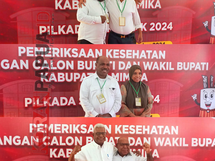 Hasil Pemeriksaan Kesehatan Tiga Balon Bupati-Wakil Bupati Mimika Menjadi Otoritas Penuh RSUD