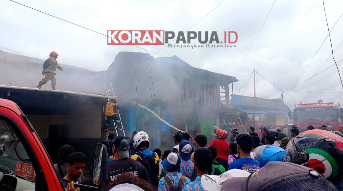 Kebakaran di Jalan Pendidikan Timika Hanguskan 12 Kamar Kos