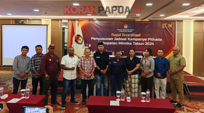 KPU Mimika Rakor Tetapkan Jadwal Kampanye, Berikut Ketentuan yang Perlu Dipatuhi Tiga Paslon