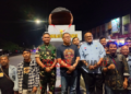 Tugu Helm di Bundaran SP2 Timika, Ingatkan Pengendara Pakai Helm, Brigjend Pol Faizal Ramdani Beri Apresiasi