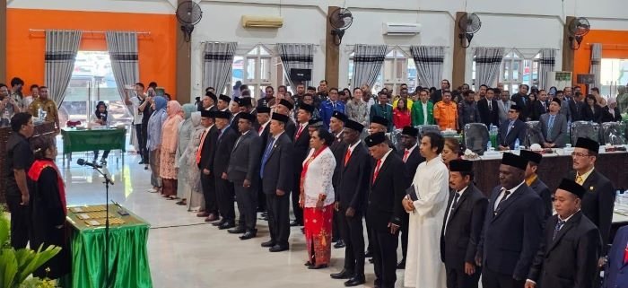 30 Anggota DPRD Merauke Dilantik, Wakapolres Berharap Dapat Bersinergi dengan Pemerintah dan Aparat Keamanan