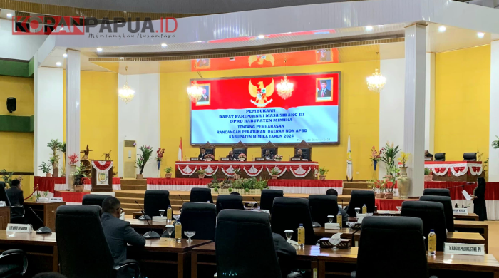 DPRD Mimika Rapat Paripurna I Masa Sidang III, Bahas Delapan Ranperda Non APBD 2024, Ini Penjelasan Pj Bupati Mimika