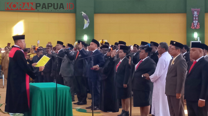 Dilantik, 35 Anggota DPRD Mimika Periode 2024-2029 Resmi Melaksanakan Tugas sebagai Wakil Rakyat