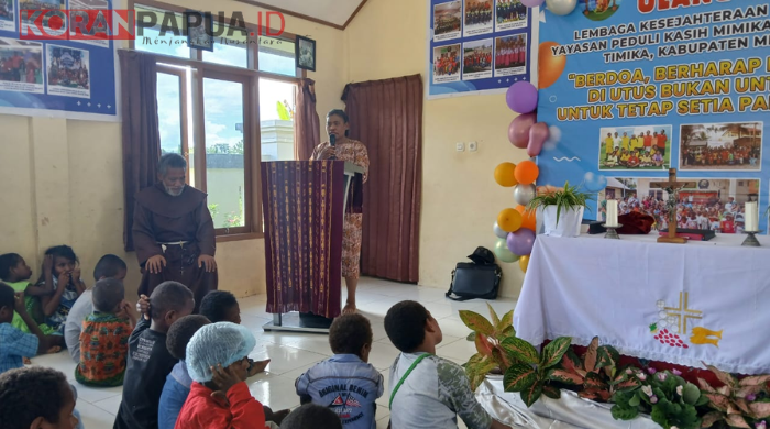 Dari Peringatan Tiga Tahun LKSA Mimika, Keluarga Besar Panti Asuhan Santa Susana Dipesan Teladani Hidup Bunda Maria