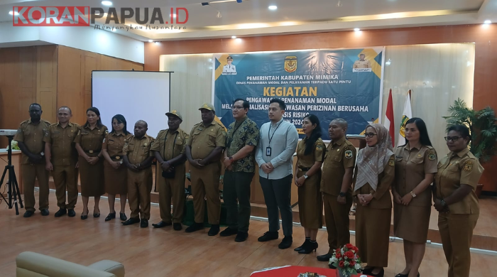 38 Pelaku Usaha di Mimika Dibekali Materi Pengawasan Perizinan Berusaha Berbasis Risiko