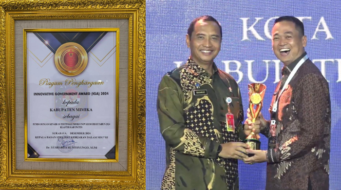 Kelabu Cinta Antarkan Pemkab Mimika Dapatkan Penghargaan Innovative Government Award 2024