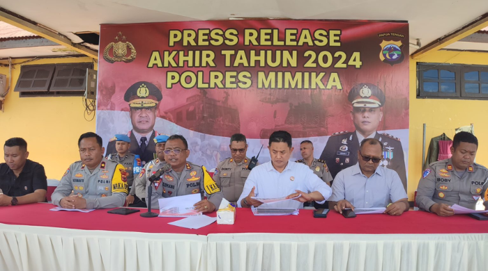 Kapolres Mimika Sebut Gangguan Kamtibmas di Tahun 2024 Mencapai 982 Kasus