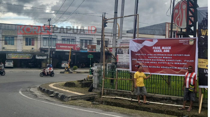 FKDM Apresiasi Pemda Mimika Pasang Himbauan Kamtibmas Jelang Putusan MK Hari Ini