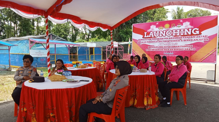 Polres Mimika Ikuti Launching Penguatan Program Pekarangan Pangan Lestari Secara Daring, Ini Pesan Ny Juliati Sigit Prabowo