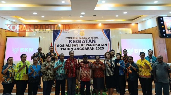 BKPSDM Mimika Sosialisasi Kepangkatan Bagi PNS Bidang Kesehatan, Pj Sekda: Kenaikan Pangkat Bukan Sekedar Hak Tapi Bentuk Penghargaan