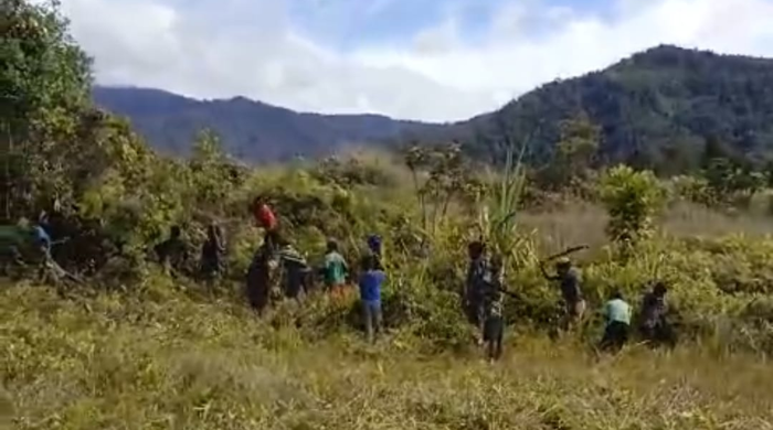 Warga Bela Alama Gotong Royong Babat Hutan Siapkan Lahan Bangun Sekolah Dasar